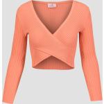 Tops en crochet orange en jersey look fashion pour femme 