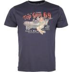 T-shirts à imprimés Top Gun bleues foncé Taille 3 XL look fashion pour homme 