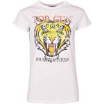 T-shirts à imprimés Top Gun blancs à effet tigré en cuir à motif tigres Top Gun Taille S look fashion pour femme 