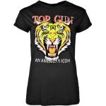 T-shirts à imprimés Top Gun noirs à effet tigré en cuir à motif tigres Top Gun Taille S look fashion pour femme 