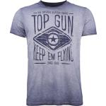 T-shirts fashion Top Gun bleus en jersey Taille S look fashion pour femme 