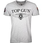 T-shirts Top Gun argentés en jersey Top Gun à col en V Taille S look sportif pour femme 