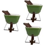 Fourchettes à fondue vertes en céramique 