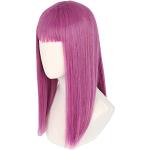 Topcosplay Perruque Mal, Femme Cosplay Longue Raides Perruque Violette pour Halloween Costume Party