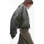 Blousons bombers d'hiver Topshop verts patchwork Taille XS pour femme 
