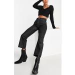 Jeans droits Topshop noirs délavés W24 L32 pour femme en promo 