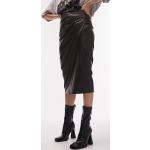 Jupes crayon Topshop marron en cuir synthétique mi-longues Taille XS classiques pour femme en promo 