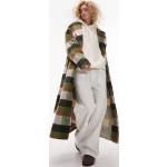 Manteaux en laine Topshop verts à carreaux Taille L pour femme en promo 