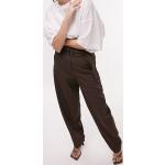Pantalons carotte Topshop marron Taille S look utility pour femme en promo 