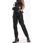 Pantalons carotte Topshop noirs en cuir Taille XL pour femme en promo 