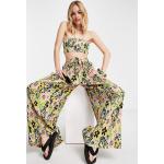 Pantalons large Topshop multicolores à fleurs Taille S pour femme en promo 