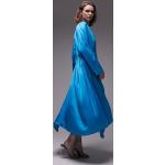 Robes de cocktail Topshop bleus azur mi-longues à manches longues pour femme en promo 