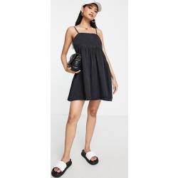 Robes trapèze Topshop noires courtes look casual pour femme 