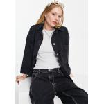 Chemises Topshop noires délavées col italien Taille S look casual pour femme en promo 