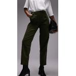 Pantalons carotte Topshop verts en velours Taille XXS pour femme en promo 