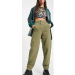 Pantalons carotte Topshop verts Taille XXS pour femme en promo 