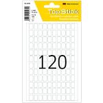 TopStick 2200 Étiquettes multi-usages mini (8 x 12 mm, 150 feuilles, papier, mat) auto-adhésives, autocollantes universelles permanente pour l'inscription manuelle, 18000 étiquettes adhésives, blanc