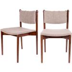 Torrance - Lot de 2 chaises en bois et tissu