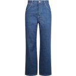 Jeans taille haute de créateur Tory Burch bleus délavés Taille L 