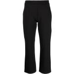 Pantalons taille basse de créateur Tory Burch noirs en viscose stretch coupe bootcut pour femme 