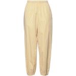 Pantalons taille haute de créateur Tory Burch jaunes à rayures en coton pour femme 
