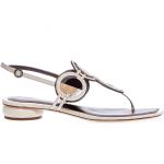 Sandales de créateur Tory Burch blanches en cuir en cuir Pointure 37 look fashion pour femme 