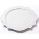 Assiettes plates blanches diamètre 28 cm 