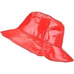 TOUTACOO, Chapeau de Pluie, Capeline Femme en Vinyle - Couleur Rouge