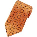 Cravates de mariage orange en polyester lavable à la main Taille XL look fashion pour homme 