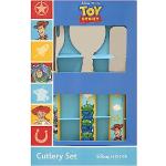 Toy Story Playtime Ménagère 3 pièces en métal réutilisable avec couteau, fourchette et cuillère pour enfants, en acier inoxydable de qualité alimentaire et plastique ABS pour enfants de 12 mois et