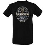 T-shirts noirs en coton à manches courtes Guinness lavable en machine à manches courtes Taille L look fashion pour homme 