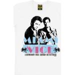 TRAKTOR T-Shirt Deux flics à Miami - Miami Vice - T-Shirt Film culte - T-Shirt à col Rond - Blanc - T-Shirt Original de la Marque, Taille M