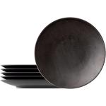 Assiettes en porcelaine Tramontina noires en porcelaine en lot de 6 diamètre 21 cm 