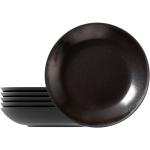 Assiettes en porcelaine Tramontina noires en porcelaine en lot de 6 diamètre 22 cm 