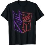 T-shirts noirs effet holographique Transformers Taille S classiques pour homme 