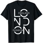 T-shirts fashion noirs à motif Londres à manches courtes Taille S look fashion pour homme 