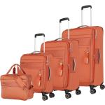 Valises Travelite orange en fibre synthétique à 4 roues 