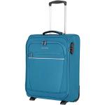 Valises cabine Travelite bleu canard conformes aux normes IATA look fashion en promo 