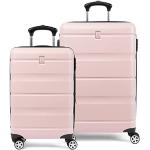 Valises rigides rose pastel à roulettes en lot de 2 plus size look fashion 
