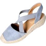 Sandales à talons bleues à talons compensés Pointure 39 look fashion pour femme 