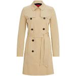 Trench coats beige clair en coton avec ceinture bio éco-responsable Taille XS look casual pour femme 