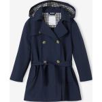 Trench-coats Vertbaudet bleu marine à carreaux en coton Taille 8 ans pour fille de la boutique en ligne Vertbaudet.fr 