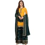Salwars verts imprimé Indien à manches longues Taille XXL look fashion pour femme 