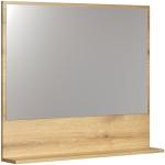 trendteam smart living Miroir Mural avec étagère, matériau en Bois, Marron, (l x H x P) 80 x 74 x 14 cm