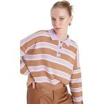 Pulls col polo Trendyol camel à manches longues Taille M look fashion pour femme 