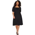 Robes trapèze Trendyol noires midi Taille XL plus size look casual pour femme 