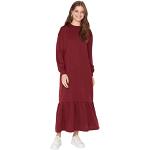 Robes à smocks Trendyol rouge bordeaux en viscose smockées maxi à col rond Taille L look casual pour femme 