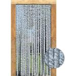 Rideaux de porte gris en chenille 100x220 