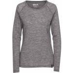 T-shirts Trespass gris en laine à manches longues éco-responsable à manches longues à col rond Taille XL pour femme 