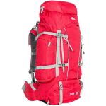 Sacs à dos de randonnée Trespass rouges avec poches extérieures 66L 